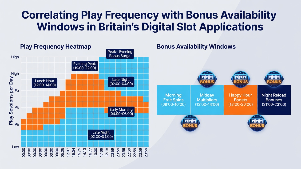 Data visualization showing play frequency trends alongside bonus availability windows in British digital slot applications